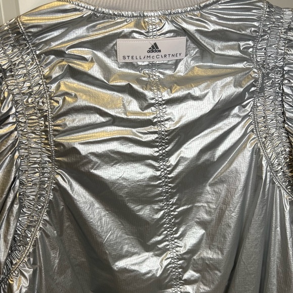 Stella McCartney x Adidas Metallic Zip front running bomber jacket - Picture 14 of 15